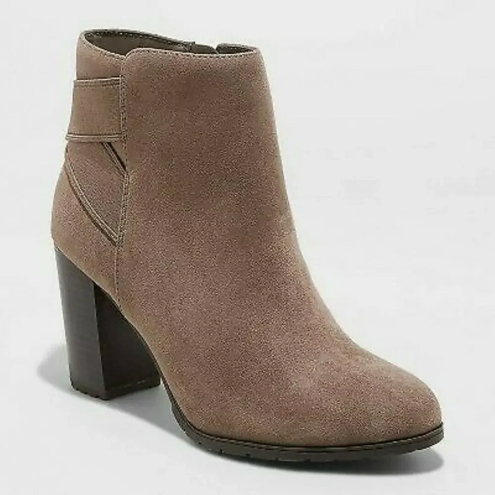 NWT Sz 8.5 A New Day CANDYCE Bootie Boots Bark Brown